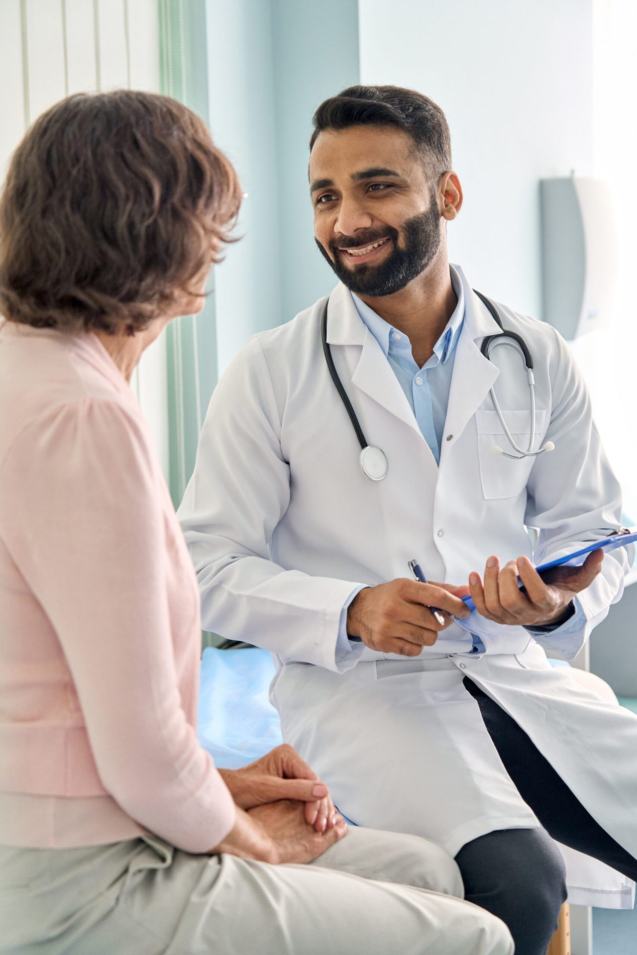 Doctor consulting patient about GLP-1 weight loss treatment