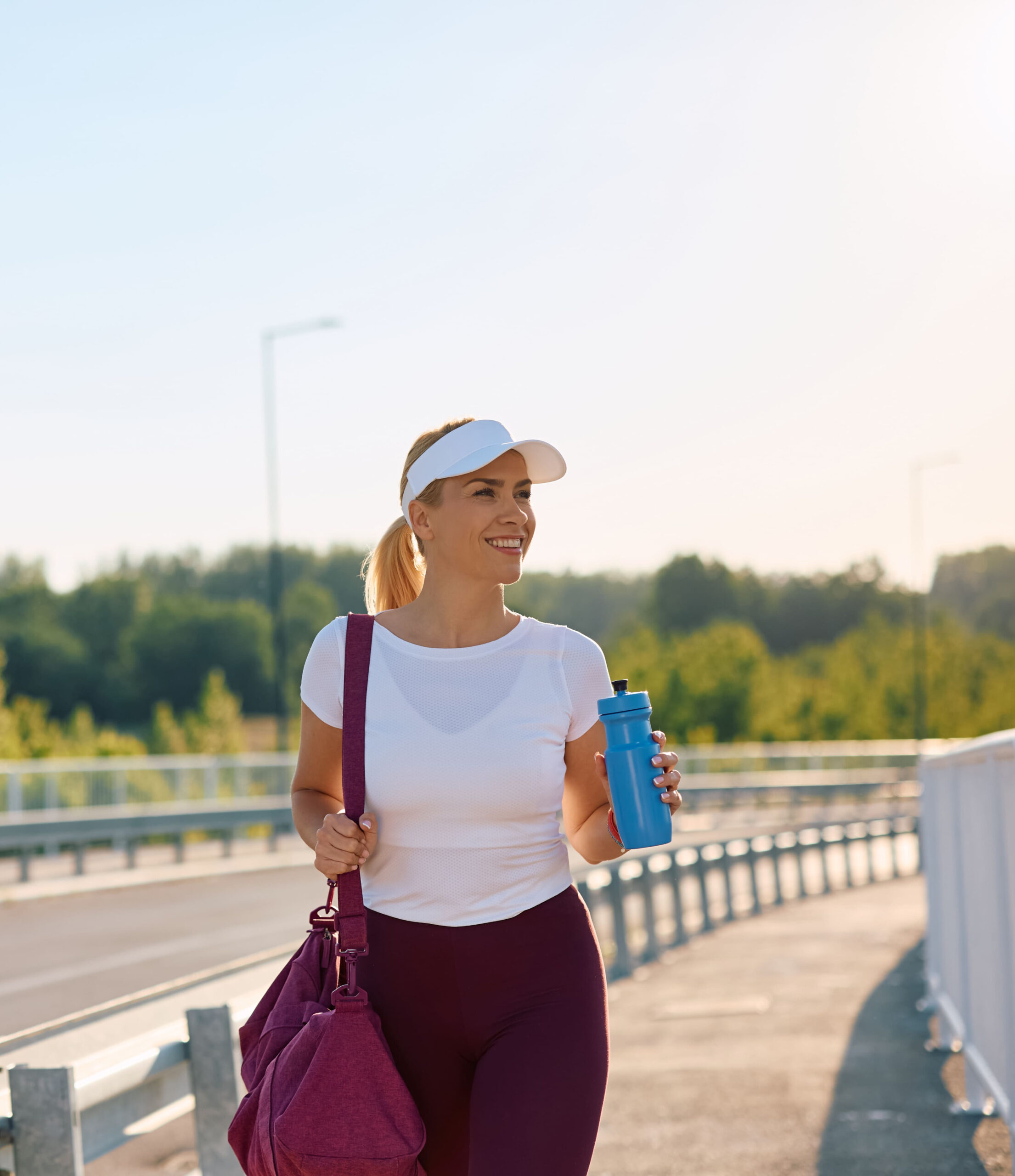 Woman supporting her health through an active lifestyle
